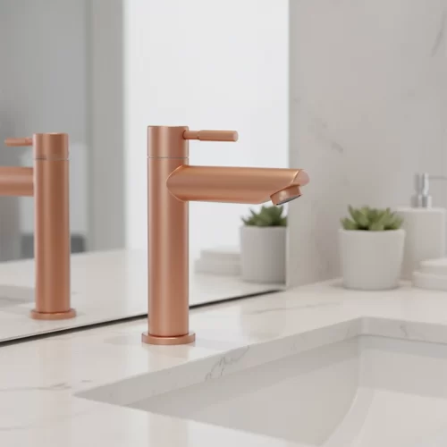 Torneira de Mesa Bica Baixa Elegance Rose Gold