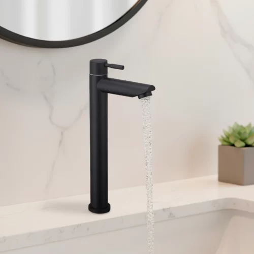 Torneira de Mesa Bica Alta Elegance Black Matte