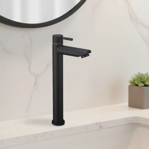 Torneira de Mesa Bica Alta Elegance Black Matte