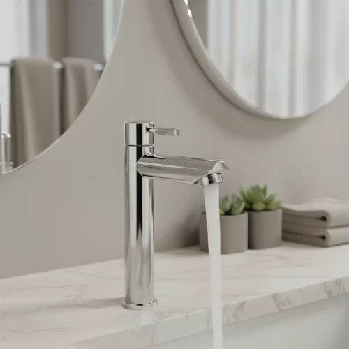 Torneira de Mesa Bica Baixa Elegance Cromada