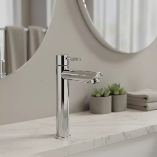 Torneira de Mesa Bica Baixa Elegance Cromada