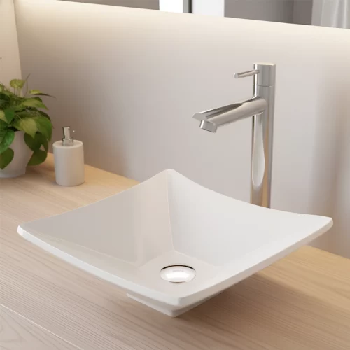 Cuba De Apoio 30 x 30 cm Âmbar Branca BT-3013