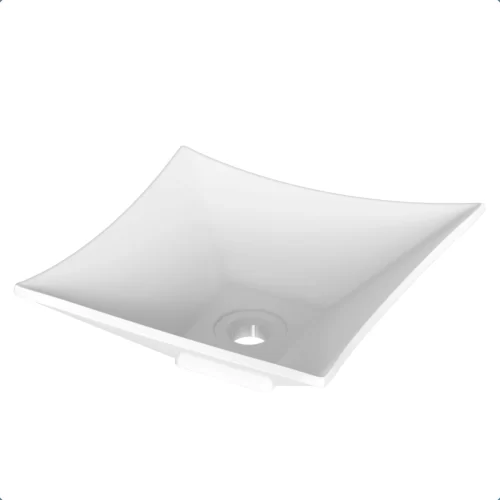 Cuba De Apoio 30 x 30 cm Âmbar Branca BT-3013