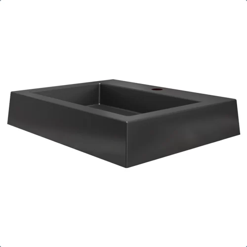 Cuba De Apoio 47 x 37 cm Esmeralda Preta Fosca BT-2727