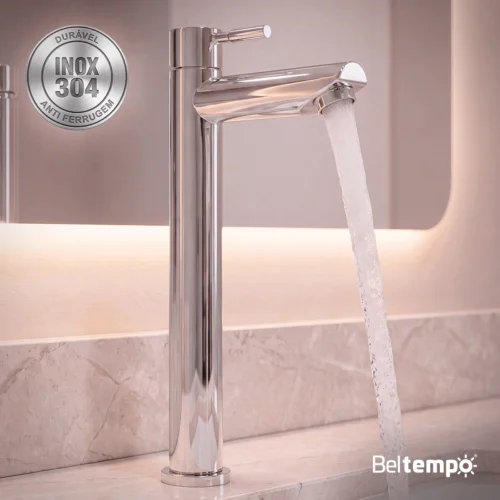 Torneira de Mesa Bica Alta Elegance Cromado