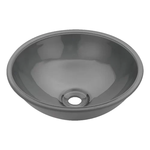 Cuba De Apoio 29cm Cristal Cinza