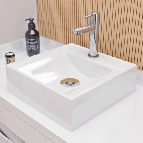 Cuba de Apoio 34 x 34 cm Dianita Branca BT-3490