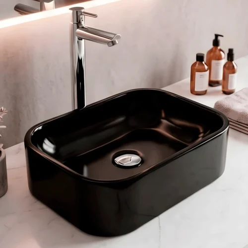 Cuba De Apoio 36 x 27 cm Lótus Preta BT-2010