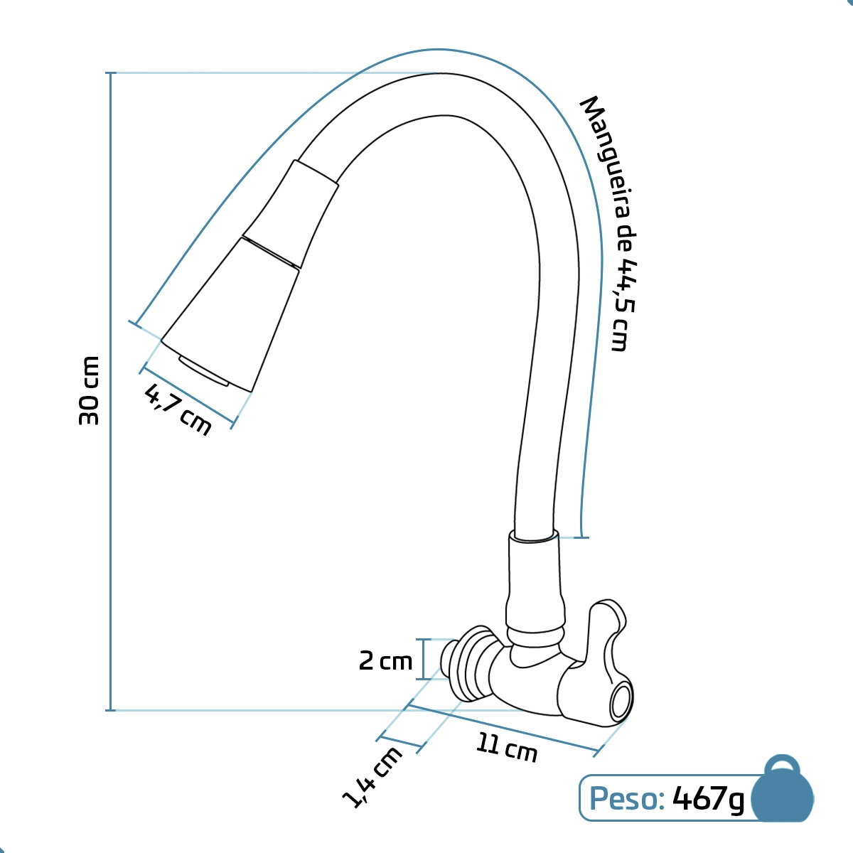 parede dois jatos bica alta 1.3