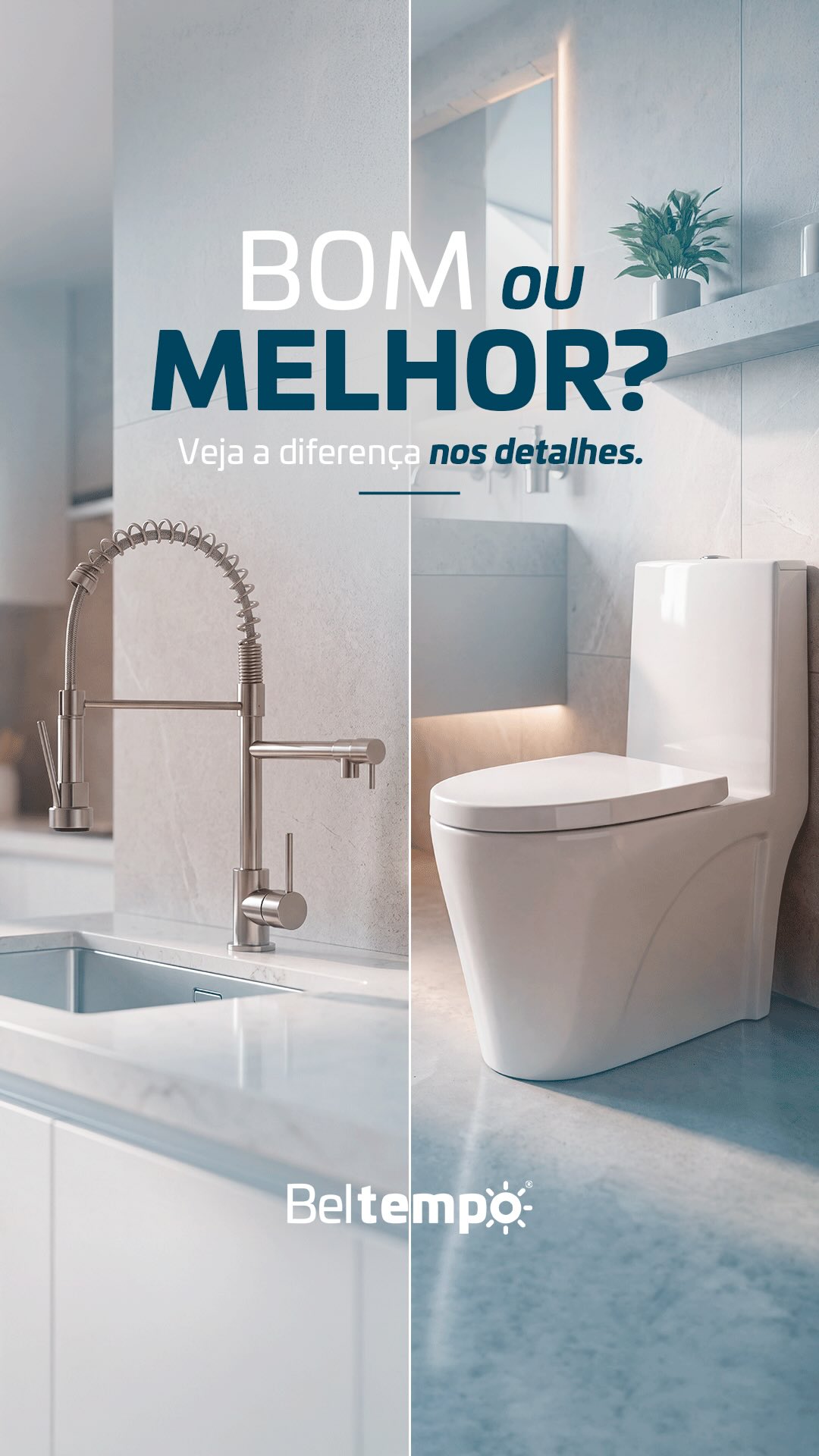 Assim já é bom, mas com Beltempo fica ainda melhor! 💙✨ Do banheiro à cozinha,…